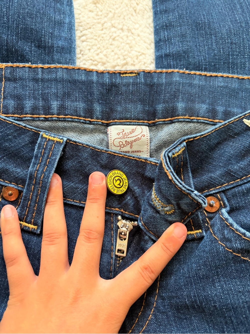 Dark Blue True Religion Denim Jeans - Picture 4 of 6